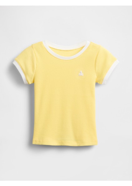 Kız Bebek Sarı Fitilli T-Shirt