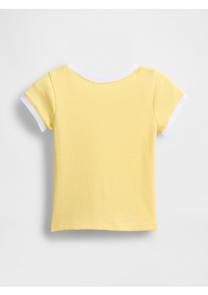 Kız Bebek Sarı Fitilli T-Shirt