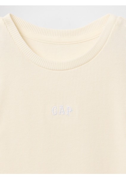 Kız Bebek Kırık Beyaz Gap Logo Fitilli T-Shirt fiyatları