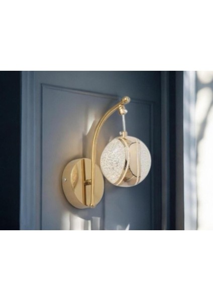 Dünyası Round Gold 3 Renk Ledli Lüks Modern Aplik