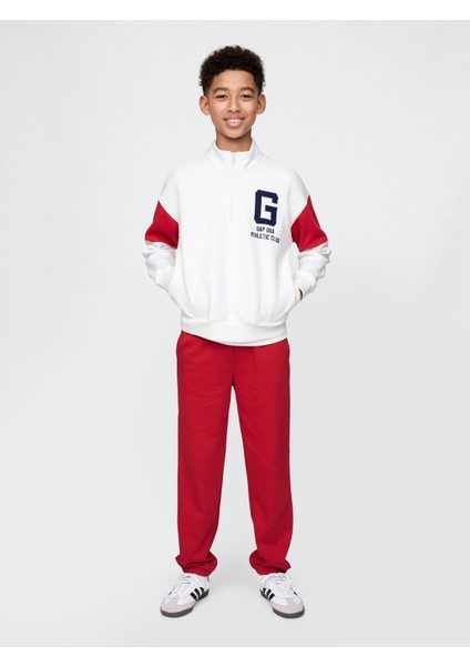 Erkek Çocuk Kırmızı Relaxed Gap Logo Eşofman Altı
