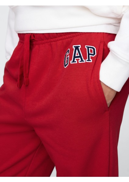Erkek Çocuk Kırmızı Relaxed Gap Logo Eşofman Altı