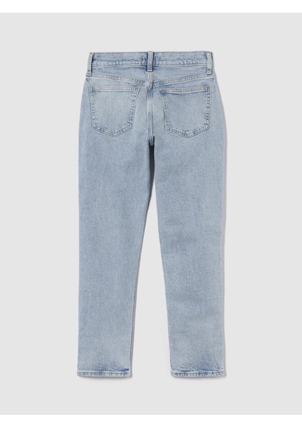 Kadın Açık Mavi Mid Rise Girlfriend Jean Pantolon