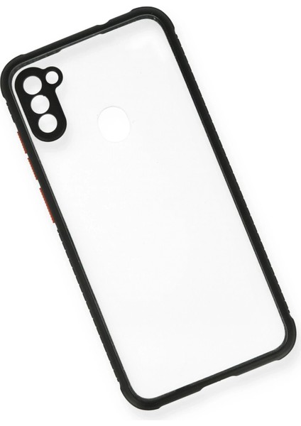 Samsung Galaxy A11 Kılıf Miami Şeffaf Silikon - Siyah Gnzrz