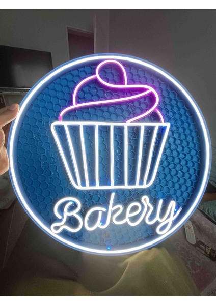 Neon LED Işıklı Ekmek Pasta Fırın