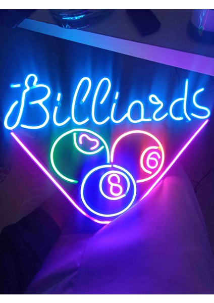Neon LED Işıklı BİLARDO