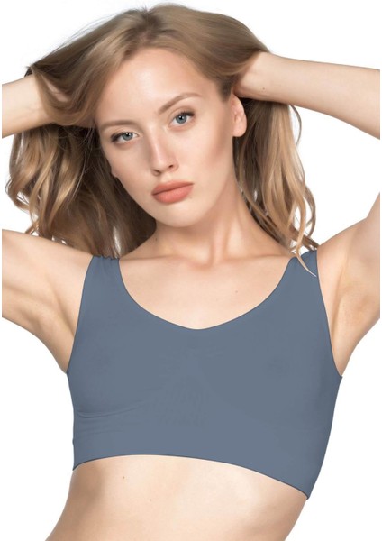 Miraxx Antrasit Mı Emay 4005 Soft Kalın Askı Büstiyer