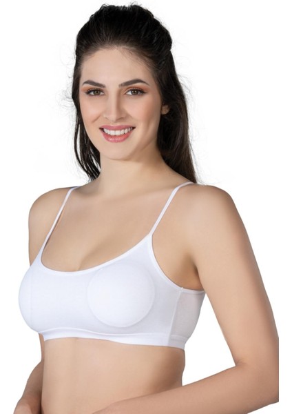 Miraxx Beyaz Mı Emay 1425 Modal Cotton Pedli Büstiyer