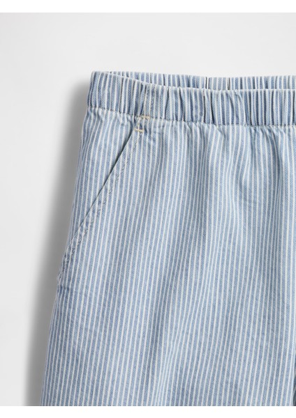 Kadın Açık Mavi Mid Rise Denim Boxer Şort fiyatları