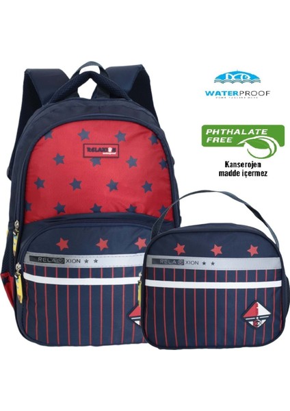 1320 Ortopedic Ilkokul Çanta - Nkt00181-Lacıvert Kır-Tek Ebat