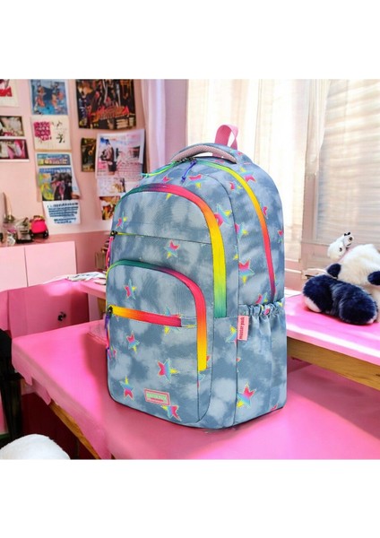 Çok Gözlü Su Geçirmez Suluklu Ortopedik Sırt Seyehat Spor Günlük Okul Çantası