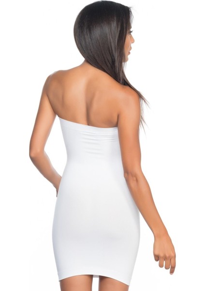 Miraxx Beyaz Mı Emay 5065 Straplez Elbise Korse fiyatları