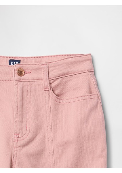Kız Çocuk Pembe Barrel Jean Pantolon fiyatları