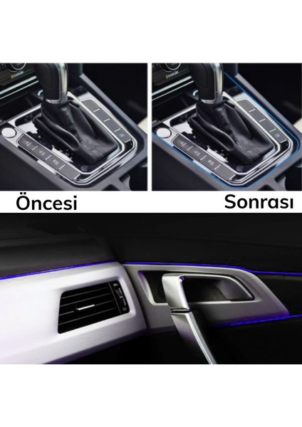 Mavi Araba Oto trim Dekorasyon Şeridi Kauçuk Elastik Kolay Kurulum 5 Metre Şerit Bant (4401)