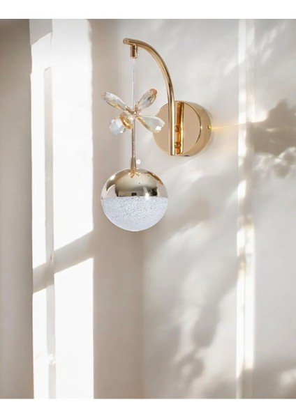 Luxury Modern Şık Tasarım LED Aplik Gold (Pilli Değildir) 3 Renk (Sarı-Günışığı-Beyaz)