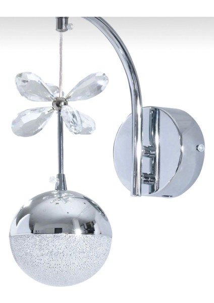 Luxury Modern Şık Tasarım LED Aplik Krom (Pilli Değildir) 3 Renk Sarı-Günışığı-Beyaz