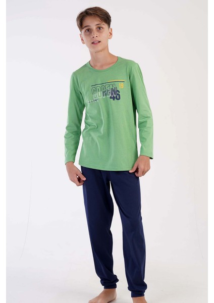 Pamuklu Erkek Çocuk Uzun Kol Pijama Takım(3-4/7-8) , 305082