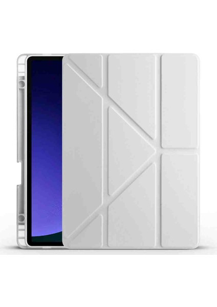 Xiaomi Pad 7/7 Pro 11,2 Inç Uyumlu Kılıf Üçgen Tri Folding Kalem Bölmeli Standlı Kılıfı