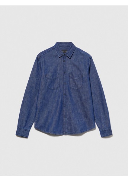%100 Koton Denim Gömlek Erkek Haki Mix Gömlek - 323A5FV6SQ017 indirimleri