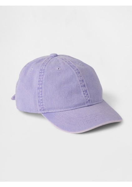 Kız Çocuk Lila Denim Beyzbol Şapkası