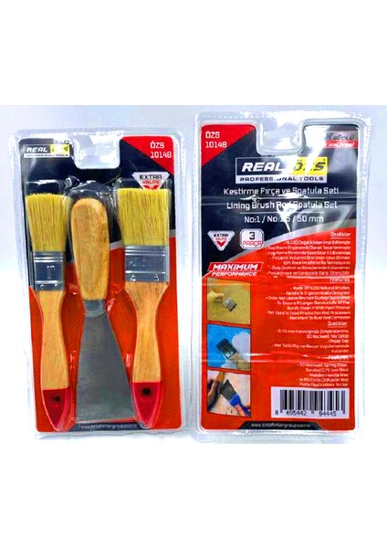 3 Parça SPATULA50MM- Kestirme Fırça Seti