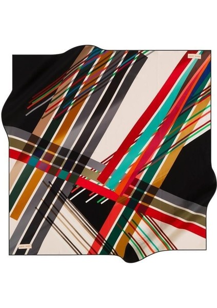 Tivil İpek Eşarp 8832438 - 912 Gri Karışık Desen