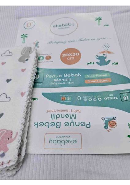 Tekstilden Pamuklu Penye Ağız Mendili