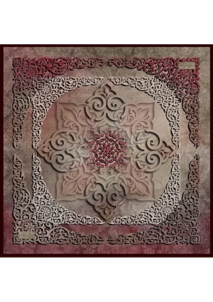 Tivil İpek Eşarp 2117 - 02 Kahverengi Karışık Desen