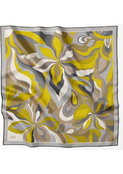 Tivil İpek Eşarp 4108 - 31 Gri Karışık Desen