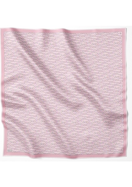 Tivil İpek Eşarp 4128 - 81 Pembe Karışık Desen