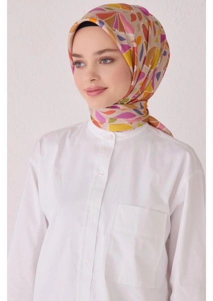 Tivil Ipek Eşarp 4049-36 Vizon Karışık Desen