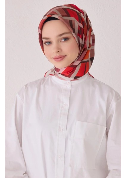 Tivil Ipek Eşarp 4051-84 Bordo Karışık Desen