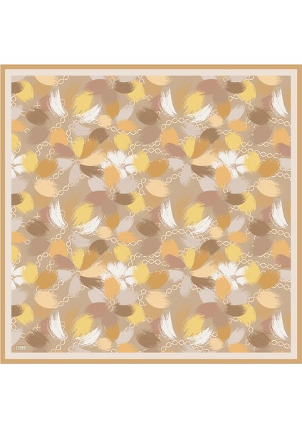 Tivil İpek Eşarp 4038 - 01 Kahverengi Karışık Desen modelleri