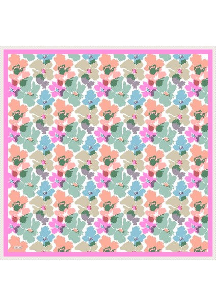 Tivil Ipek Eşarp 4020-03 Pembe Karışık Desen