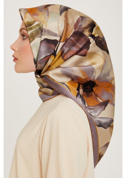 Tivil İpek Eşarp 9205 - 04 Krem Karışık Desen fiyatları