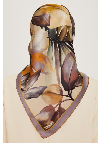 Tivil İpek Eşarp 9205 - 04 Krem Karışık Desen modelleri