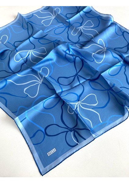 Tivil İpek Eşarp 4113 - 86 Mavi Karışık Desen modelleri