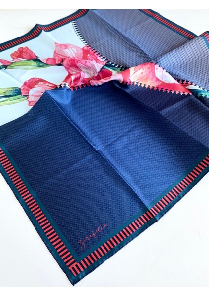 Tivil Ipek Eşarp 47167 Lacivert Karışık Desen