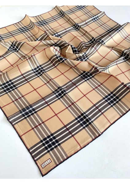 Tivil İpek Eşarp 4122 - 83 Sütlü Kahve Karışık Desen modelleri