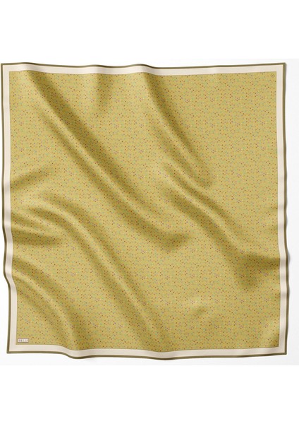 Tivil İpek Eşarp 4128 - 31 Yağ Yeşili Karışık Desen modelleri