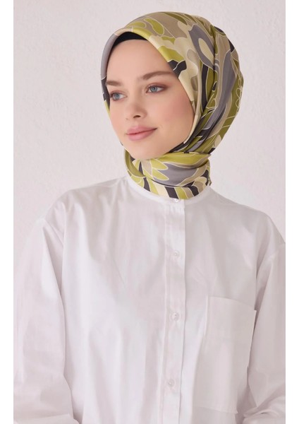 Tivil Ipek Eşarp 4032-10 Yeşil Karışık Desen