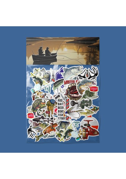 Balıkçılık Sticker Paketi -Bullet Journal - Ajanda - Planner - Defter - Laptop Etiket Çıkartma Çok Renkli 10 x 15 Paket Boyutu 3 x 5 cm Stickerlar Paket Içeriği 25 Adet Dadi Ramba Sticker