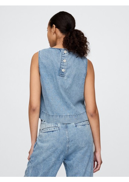 Kadın Mavi Ultrasoft Denim Bluz indirimleri