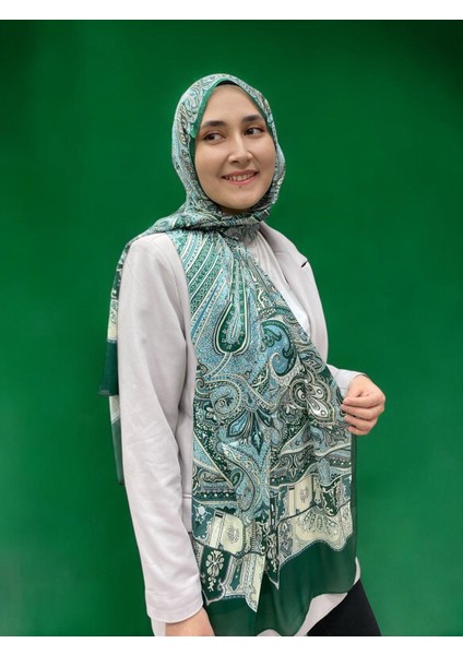 Ethnıc Vual Şal - Yeşil - 4456-09
