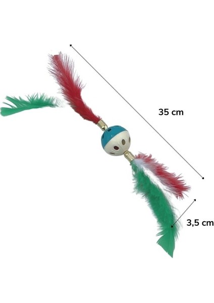 Tüylü Püsküllü kedi Oyuncağı