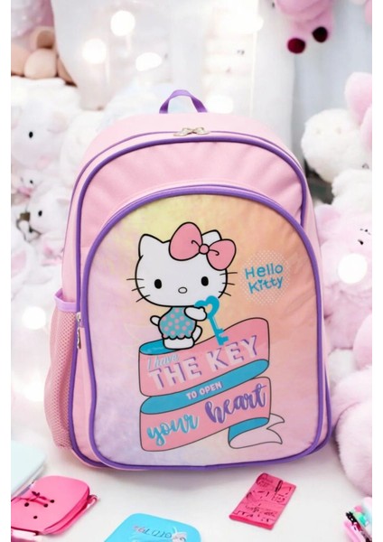 2'Li Çocuk Sırt Çantası Seti Hello Kitty Figürlü (Sırt Çantası/Beslenme Çnt.)