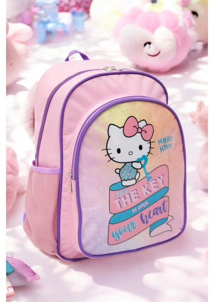 2'Li Çocuk Sırt Çantası Seti Hello Kitty Figürlü (Sırt Çantası/Beslenme Çnt.) modelleri