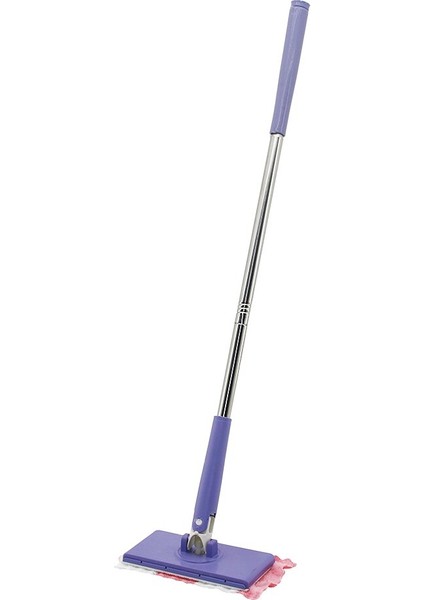 Otomatik Bez Değiştiren Mop Sap Çek=bez Bırak - Sap It=bez Tut 360° BAŞLIK=8X16CM - Sap: 68CM (4401)