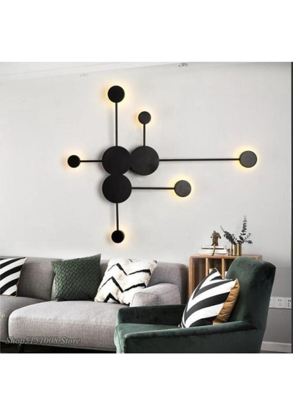 Modern Ledli, Dekoratif, Tarz Duvar Aplik,salon,koridor,aydınlatma, 3000K 91*73 cm