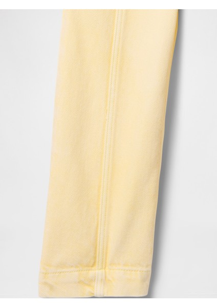 Kız Bebek Sarı Ultrasoft Pull-On Baggy Wide-Leg Jean Pantolon fiyatları